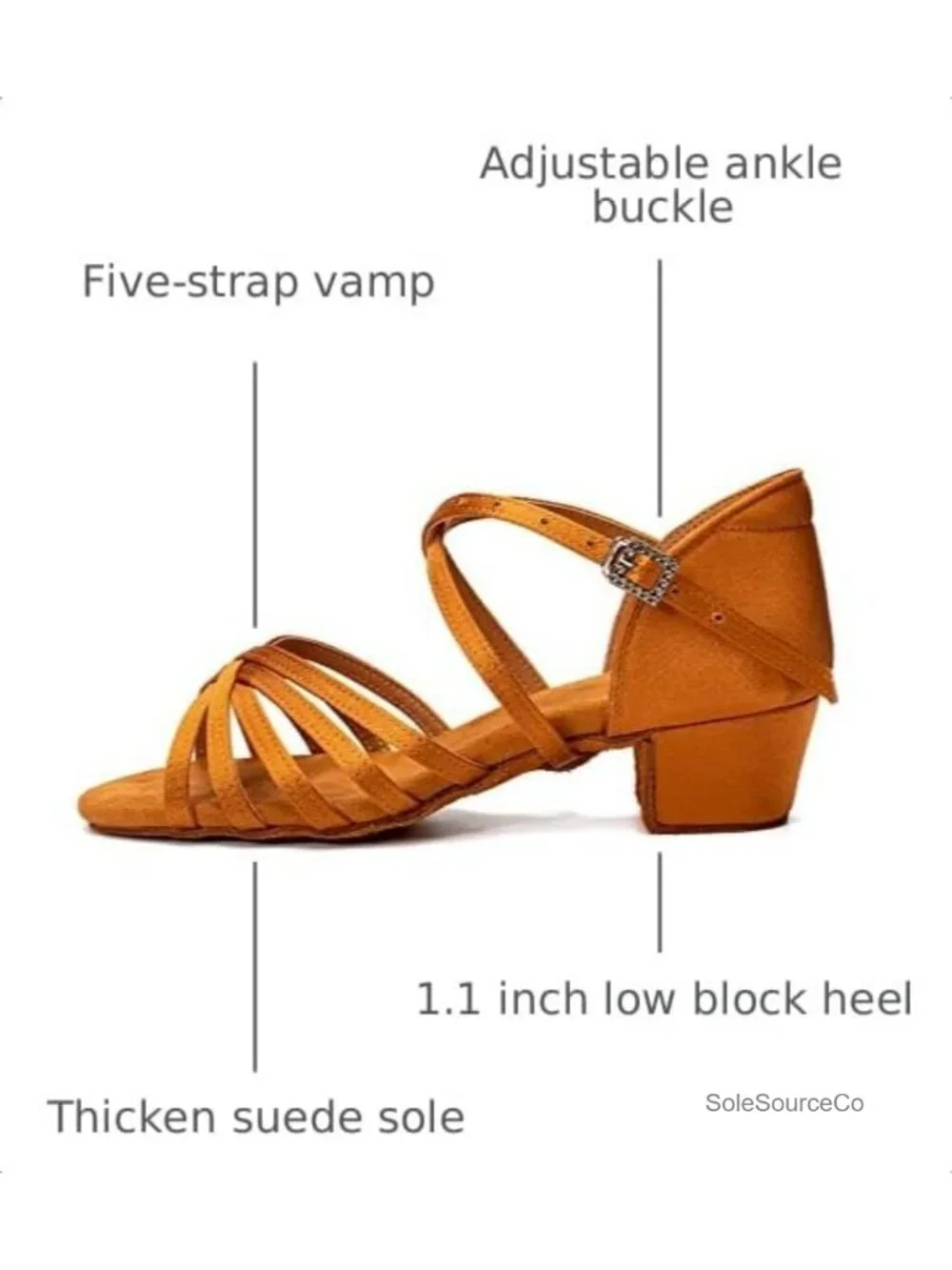 Girls Satin Latin Dance Shoes Suede Sole Ballroom Tango Salsa Practice